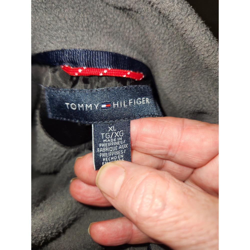 Tommy Hilfiger Expedition Mens XL Gray Black Full Zip Fleece Jacket Outdoor - Picture 5 of 9